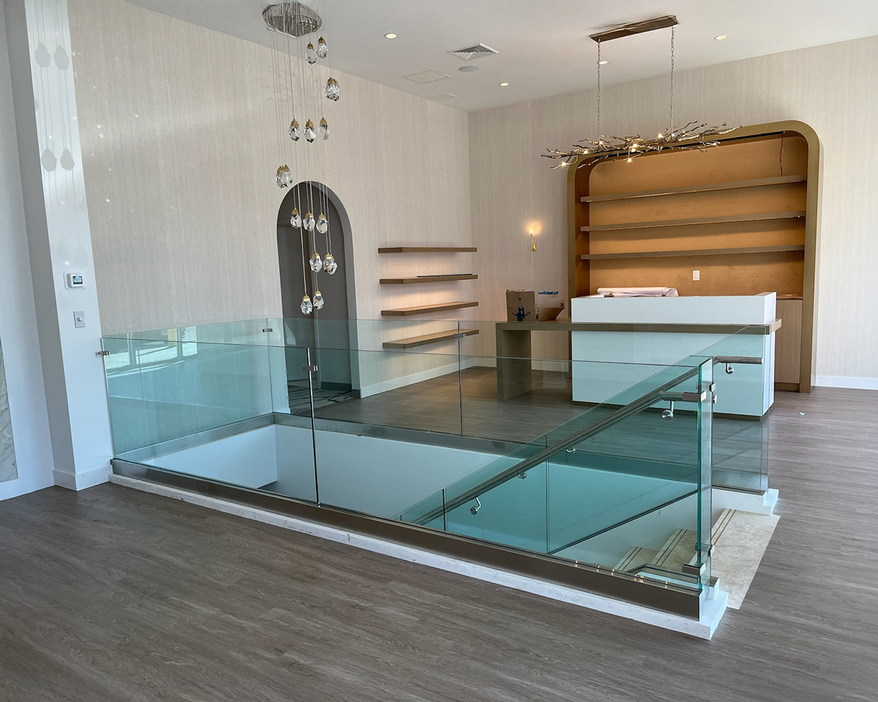 Stainless Steel & Tempered Glass Railing System for Stairs, Landings, Balconies (Modern Frameless Look)