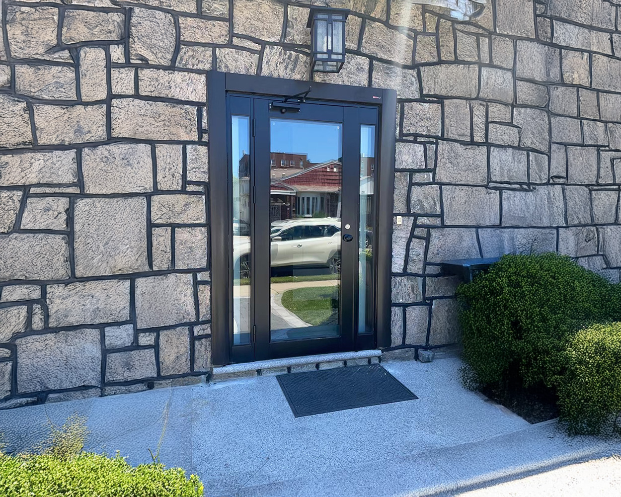 Stoneframe Contemporary Painted Stainless Steel Entry Door